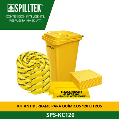 KIT ANTIDERRAME PARA QUÍMICOS 120 LITROS SPS-KC120 SPILLTEK