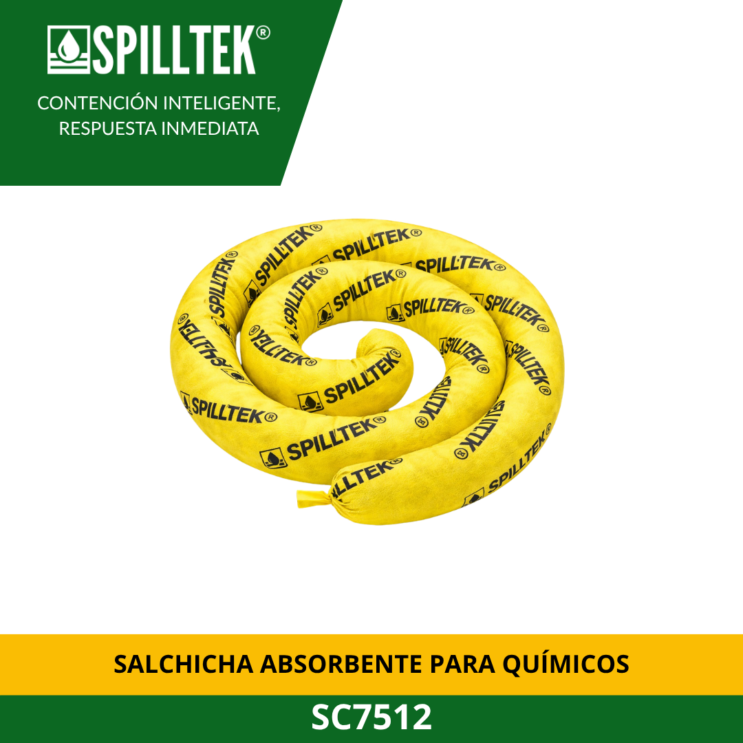 SALCHICHA ABSORBENTE PARA QUÍMICOS SC7512 SPILLTEK