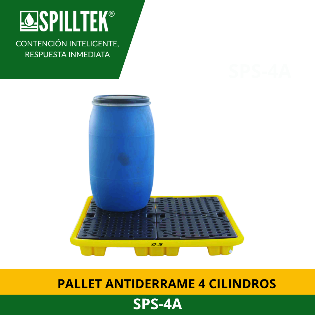 PALLET ANTIDERRRAME 4 CILINDROS SPS-4A SPILLTEK - Imagen 3