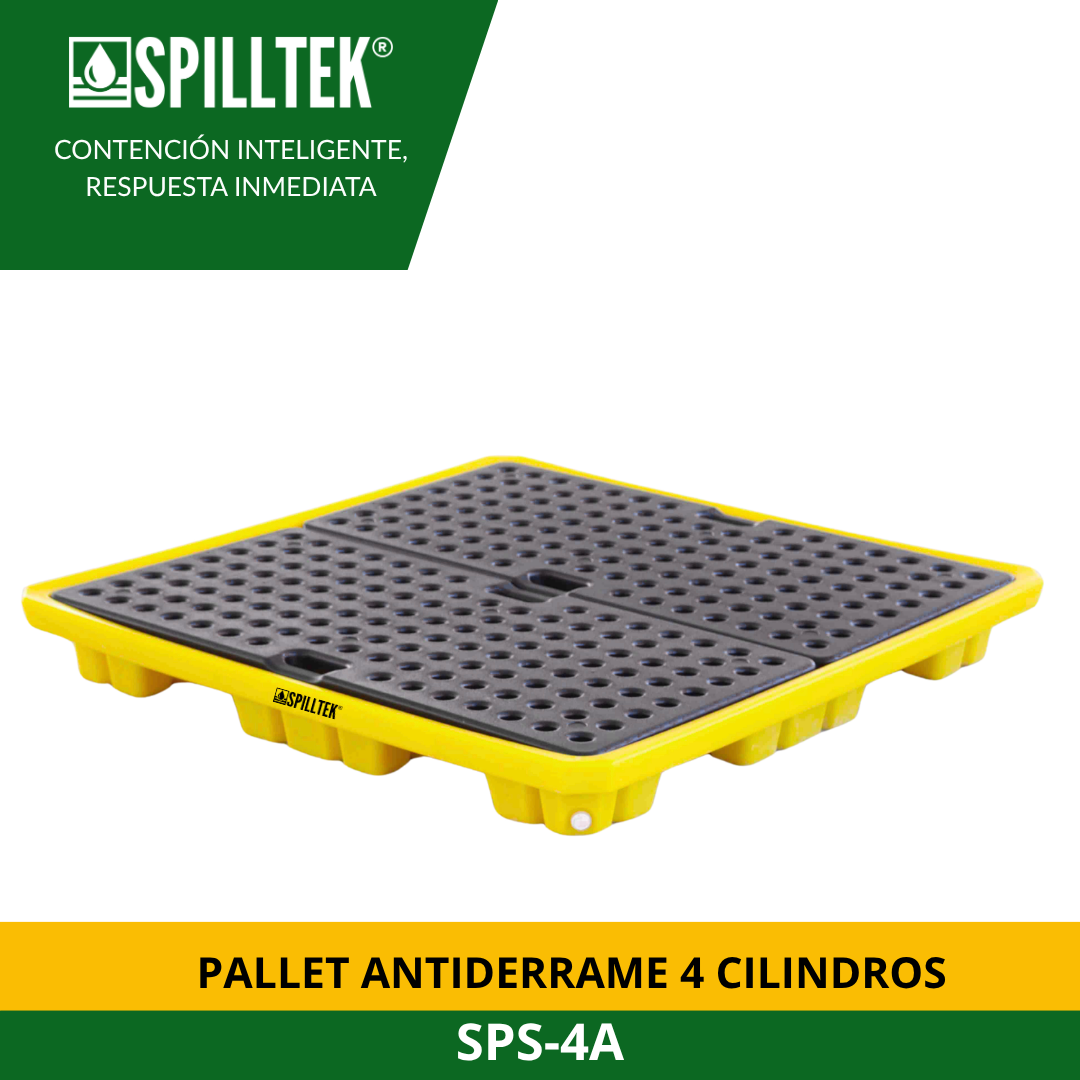 PALLET ANTIDERRRAME 4 CILINDROS SPS-4A SPILLTEK - Imagen 2